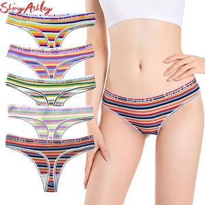 Bragas roscadas ODM Deportes Fitness Transpirable Hipster Bikini Cut Cheeky Tanga de mujer Ropa interior de algodón para mujer - Product Image 1