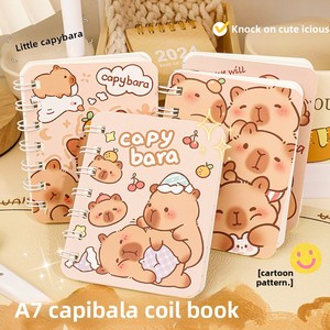 Kapibara A7 CuộN máy tính xách tay dễ thương phim hoạt hình mini xách tay A3 Tạp Chí với giá trị cao xoắn ốc ràng buộc Nhật ký PP Bìa vật liệu - Product Image 3