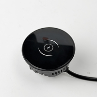 Cargador Inalámbrico Rápido de 15W, Plataforma de Carga Oculta Integrada en Escritorio para Muebles de Oficina y Mesita de Noche