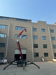 USA 50ft 500lbsdual Power dalam ruang luar ruangan <span class=keywords><strong>Spider</strong></span> Man Towable Boom Lift Trailer untuk Pemanjat Pohon - Product Image 2