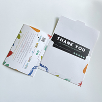 Venta al por mayor de alta calidad de lujo personalizado Logotipo de lámina en relieve Navidad gracias tarjeta tarjetas de felicitación con sobres