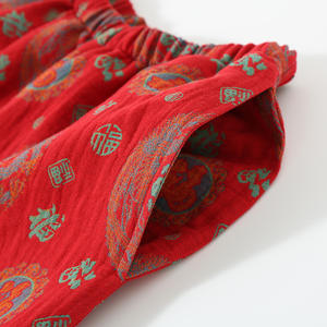 <span class=keywords><strong>ชุด</strong></span><span class=keywords><strong>นอน</strong></span>สตรีผ้าฝ้ายแท้สไตล์จีนสีแดงสำหรับผู้<span class=keywords><strong>สูงอายุ</strong></span>สำหรับฤดูใบไม้ผลิและฤดูใบไม้ร่วง - Product Image 5