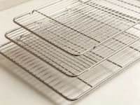Grille de refroidissement commerciale en acier inoxydable, grille en fil métallique robuste pour la pâtisserie, la pizza, le pain, les restaurants et la restauration