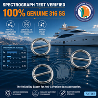 Acier inoxydable 316 Marine Anneau Rond avec barre 10x60mm Soudé O Anneaux Gréement Pet Kayak Yacht Bateau Matériel Accessoires