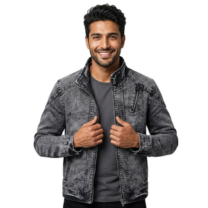 2026 New <b>Men</b> Winter Fashion Ripped <b>Denim</b> <b>Jacket</b> for <b>Men</b> Jean Style <b>Jacket</b> Wholesale and Customized <b>jackets</b> for <b>men</b> - Product Image 1