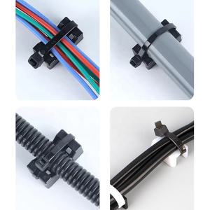 ケーブルタイベースサドルタイプマウントワイヤーホルダー,ケーブルジップタイマウント自己ロック環境にやさしい難燃性タイプ - Product Image 2