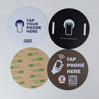 Etiqueta Adhesiva NFC de PVC para Iglesia con Código QR y Logotipo Personalizado, 75/100 mm, con Chip NFC Programable, Etiquetas NFC para Asientos de Iglesia para Donaciones