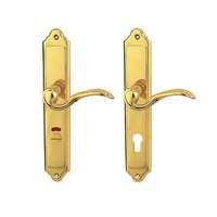Serrure de poignée de porte et de fenêtre en laiton antique Design moderne à double traction pour salle de bain hôtel fait maison en laiton