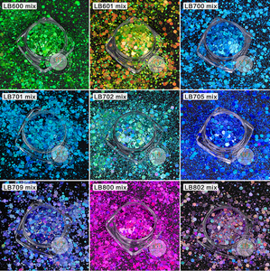 Super Shiny YMJ Wholesale 1kg Bag PET Holographic Chunky Glitter Powder for Craft Epoxy Resin Tumbler <strong>Snow</strong> Globe Nail <strong>Art</strong> - Product Image 5