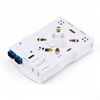 Boîtier terminal fibre optique FTTH 2 cœurs, 2 ports adaptateur SC, boîtier de raccordement intérieur, panneau frontal pour épissure de réseau CATV et haut débit