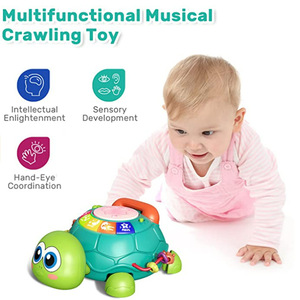 Jouet musical multifonctionnel éducatif pour bébé : tortue musicale, tambour, téléphone d'apprentissage par induction et système d'apprentissage interactif - Product Image 6