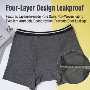 CELINNE Ropa interior masculina antiolores y antifugas, calzoncillos tipo bóxer suaves y funcionales de 4 capas con entrepierna a prueba de fugas para hombre - Product Image 3