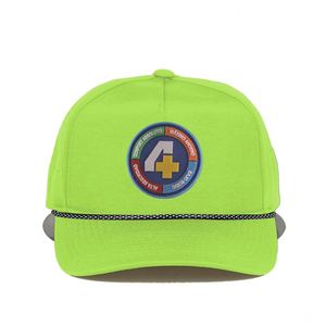 Casquettes de baseball sportives à visière plate, nouvelle conception tendance, imperméables, découpées au laser, avec trous personnalisés, vert fluorescent néon, <span class=keywords><strong>snapback</strong></span> - Product Image 4