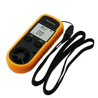 Anemómetro Digital de mano 0-30 m/s Medidor de velocidad del viento-10 ~ 45C Probador de temperatura Anemómetro con pantalla de retroiluminación LCD