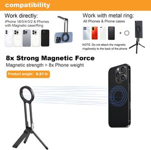 Mini Trípode Magnético de Aluminio para Smartphone, Soporte de Bolsillo para Teléfono Celular con Imán Fuerte y Montaje Rápido para <span class=keywords><strong>iPhone</strong></span> 17 16 15 14 <span class=keywords><strong>13</strong></span> 12 - Product Image 6