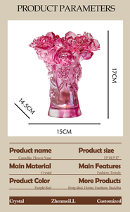 예술적 유리 꽃병 프리미엄 장인 정신 현대 인테리어 디자인 장식 - Product Image 5