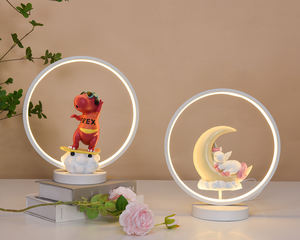 Mignon <span class=keywords><strong>Licorne</strong></span> Résine Animal Résine Statue Veilleuse USB Alimenté Lampe De Table <span class=keywords><strong>Chambre</strong></span> Décor Cadeau pour Enfant - Product Image 2