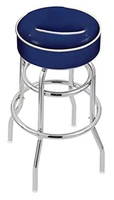 Tabouret de bar pivotant moderne en métal chromé à anneau unique, pour la vente en gros