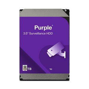 ฮาร์ดดิสก์ภายใน 8TB สีม่วง สำหรับ NVR ฮาร์ดไดรฟ์ภายในแบบ SATA 6 Gb/s, แคช 128 MB, ขนาด 3.5 นิ้ว รุ่น WD82PURX สำหรับการบันทึกภาพ - Product Image 1