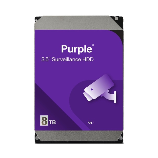 Internal 8TB HDD Purple NVR Internal Hard Drive HDD SATA 6 Gb/s, 128 MB Cache, 3.5" WD82PURX For Monitoring