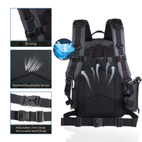 Sac à dos tactique imperméable en PU NEW NATURE unisexe pour activités de plein air avec fermeture éclair et fermoir pour la chasse, la pêche et les sports de plein air
