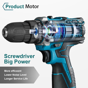 <strong>Cordless</strong> <strong>Battery</strong> Operated Mini Impact <strong>Drill</strong> 30mm Keyless 1/2 Chuck Two-Speed Professional Grade Compact OEM <strong>12V</strong> Electric Tool - Product Image 4