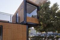 Maison de conteneur de salon de bureau, structure en acier, maison préfabriquée bon marché