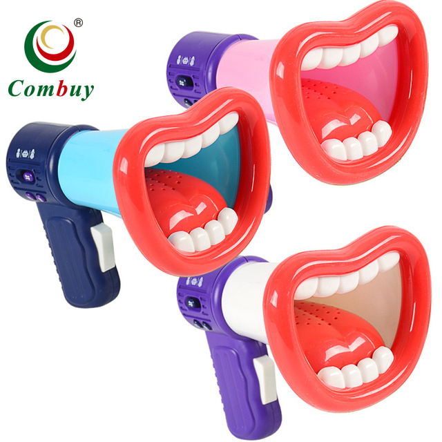 Mouth Ludspeaker Mini Horn Voice Recording Changer Fancy Toy Plastic 5 to 7 Years Christmas Gift Unisex COMBUY CB855890