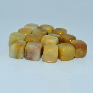 Vente en gros de pierres carrées en <span class=keywords><strong>jade</strong></span> <span class=keywords><strong>jaune</strong></span> ancien de 20 à 30mm pierres semi-précieuses polies pour la décoration et la boule sur le thème du bouddhisme - Product Image 6