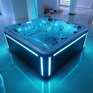 Bain à remous de luxe avec 140 jets de massage, <span class=keywords><strong>spa</strong></span> extérieur pour 5 personnes, jacuzzi moderne avec système Balboa <span class=keywords><strong>Gecko</strong></span> SpaNet JOYONWAY - Product Image 1