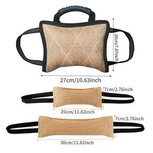 Traje de mordedura de perro profesional y juguete para tirar-Mangas de yute resistentes para entrenamiento de perros de trabajo, almohada de mordedura de relleno alto para perros K y 9/policía - Product Image 2