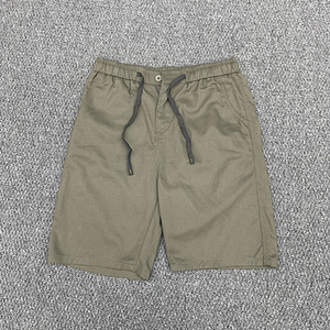 Pantaloncini <span class=keywords><strong>Bermuda</strong></span> da <span class=keywords><strong>uomo</strong></span> alla moda Casual elasticizzati in tessuto di cotone traspirante al ginocchio con motivo solido - Product Image 4