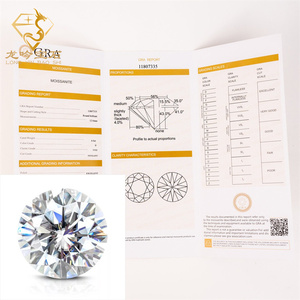 Joyería mossanne al por mayor gra d diamantes sintéticos de color vvs diamantes redondos mossanne diamantes blancos - Product Image 3