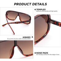 Nouvelles lunettes de soleil carrées à imprimé léopard 2026 pour femmes, protection UV400 polarisée de luxe pour l'extérieur, la plage et les voyages