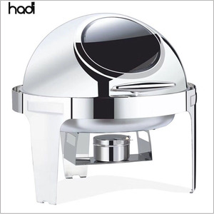 Plato de eje de acero inoxidable redondo comercial de 6 litros para <span class=keywords><strong>restaurante</strong></span> Buffet Roll Top calentador de alimentos a la <span class=keywords><strong>venta</strong></span> - Product Image 1