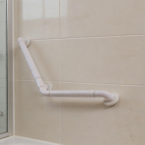 Barre d'appui de sécurité pour salle de bain à 135 degrés, en plastique et acier inoxydable, antidérapante, pour douche - Product Image 3