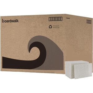 Boardwalk BWKN198 LD 6 pulgadas X 9 pulgadas Estropajo de Limpieza Ligero - Blanco, Hecho de Poliéster, para Uso Doméstico y Lavado de Platos, 20 Unidades por Caja B000BAT8PM - Product Image 5