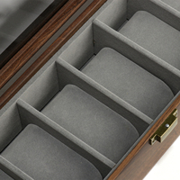 Boîte à souvenirs en bois FSC & BSCI pour hommes, vitrine à 6 emplacements, boîte de rangement pour hommes