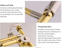 Fine Brass Bb Tenor Trombone Professional Playing Musical Instrument OEM ODM Customized