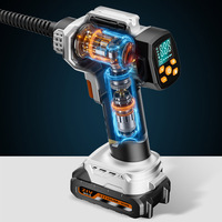 Handheld ABS Car Tyre Inflator Pump with Tire Pressure Monitor Portable Digital Pressure Gauge for Car/Motorcycle/Bike