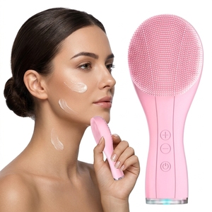 Brosse nettoyante électrique pour le visage, vibration ultrasonique, nettoyant pour le visage en silicone, lavage en profondeur des pores, élimination des points noirs, soins <span class=keywords><strong>de</strong></span> beauté - Product Image 1