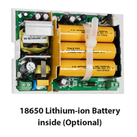 Fuente de alimentación ininterrumpida de riel Din 7U con soporte de batería de iones de litio 18650/40W Seguridad CCTV Power
