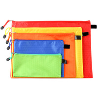 Bolsa impermeable de PVC para guardar lápices, bolsa de malla con cremallera, organizador de viaje A6, carpeta de archivos Oxford, para la escuela y la oficina