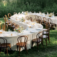 Vente en gros Salle à manger empilable Banquet Brown Thonet Chaise en bois courbé pour mariage