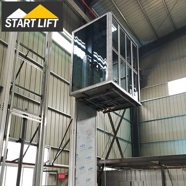 400kg 4 floor hydraulic indoor and outdoor home elevator