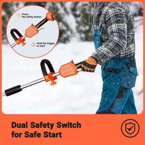 48V Elektrische Draadloze Sneeuwschop En 17-Inch Sneeuwblazer Met Directionele Plaat 2X24V Batterij En Dubbele Snellader Inbegrepen - Product Image 6