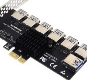 Tarjeta elevadora <span class=keywords><strong>PCI</strong></span>-E PCIE, 1 a 7 <span class=keywords><strong>USB</strong></span> 3,0, multiplicador <span class=keywords><strong>Hub</strong></span> <span class=keywords><strong>USB</strong></span> 3,0 <span class=keywords><strong>PCI</strong></span> <span class=keywords><strong>Express</strong></span> X16 1X 16X - Product Image 3