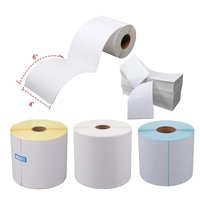 Etiquetas Térmicas Directas Personalizadas Zebra de 102 mm x 152 mm, Rollo de Papel Adhesivo para Impresora de Códigos de Barras, Etiquetas de Envío para Embalaje