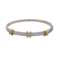 Bijoux de marque en laiton de mode chaude Bracelet d'ouverture de la lettre D plaqué or 18 carats