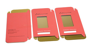 Food Grade Folding Carton <strong>Chocolate</strong> Tablet <strong>Boxes</strong> <strong>Custom</strong> Printed <strong>Chocolate</strong> bar Packaging Box With Window - Product Image 4